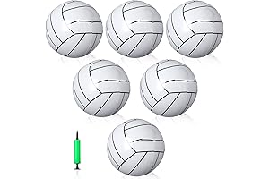 Zhanmai 6 Pack Inflatable Volleyball Beach Ball Party Set