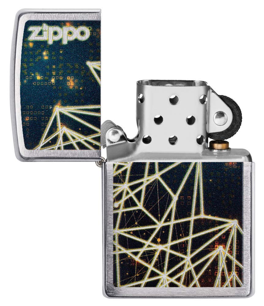 Zippo Accendino Originale In Ottone - Design Teschio Vintage, Spring Collection 2020, Pocket Size