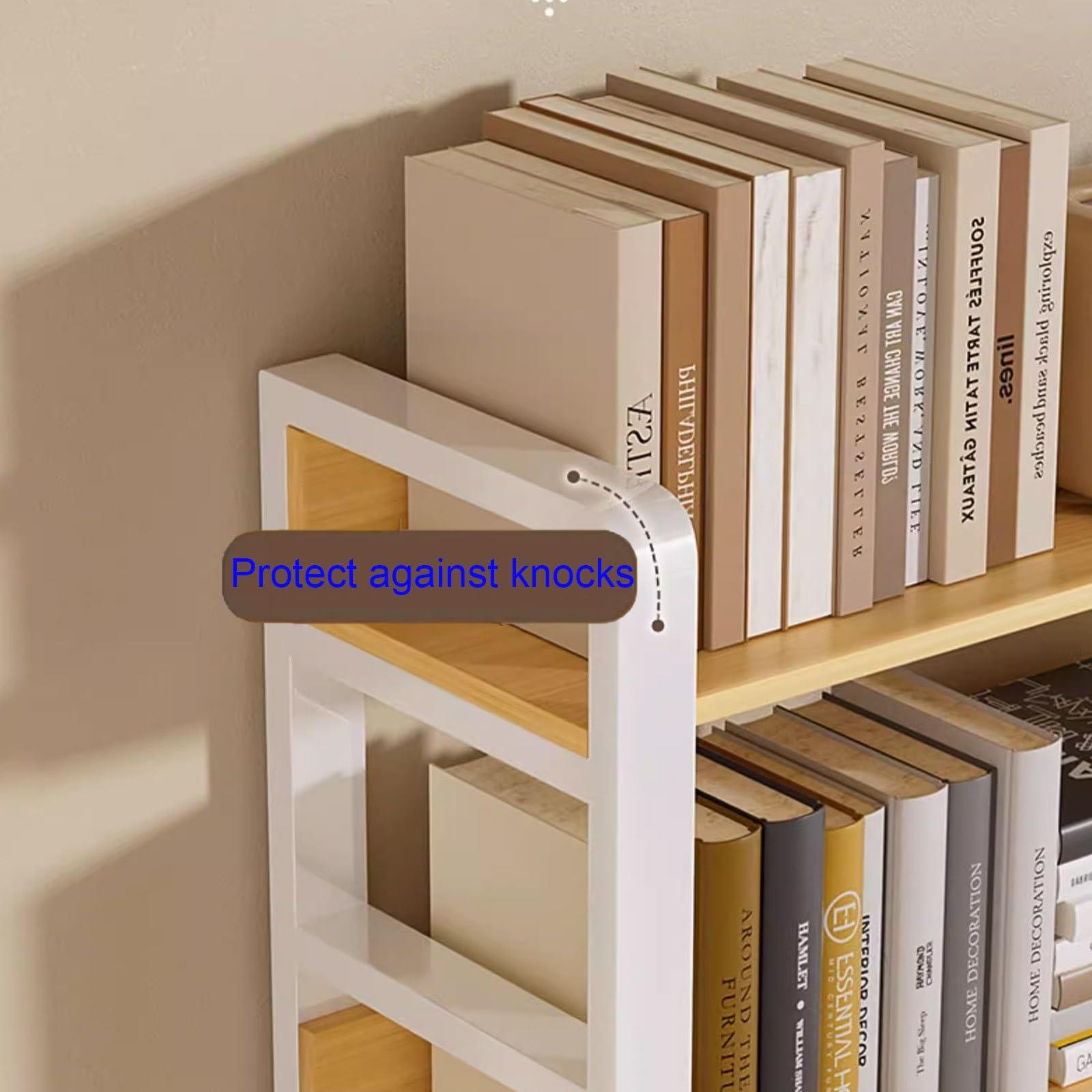 JOSIAHCQ Etagere Bureau A Poser Sur Bureau Etagere Rangement Bois Pour Dortoir Maison(Brown,3 Layers_70CM/27.6IN