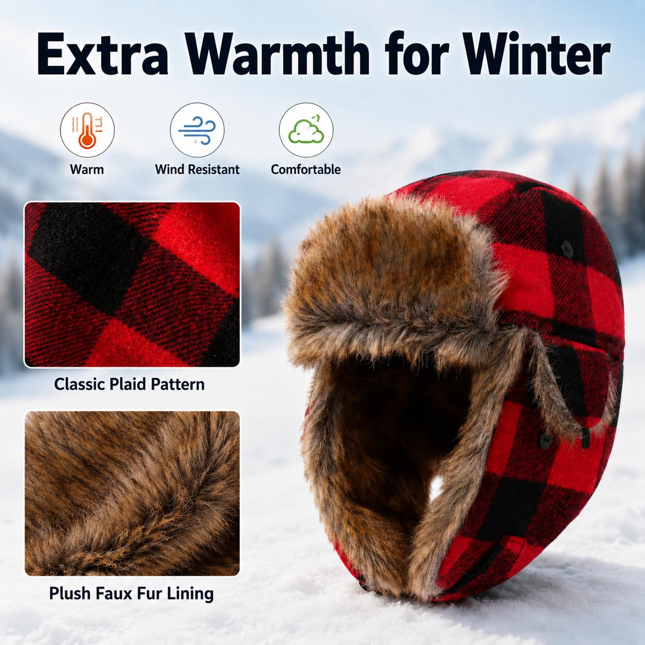 Gorro de invierno para niños, para exteriores, cálido, resistente al viento, Ushanka, sombrero de aviador, forro polar, gorra de esquí para niños y niñas, 1T-8T