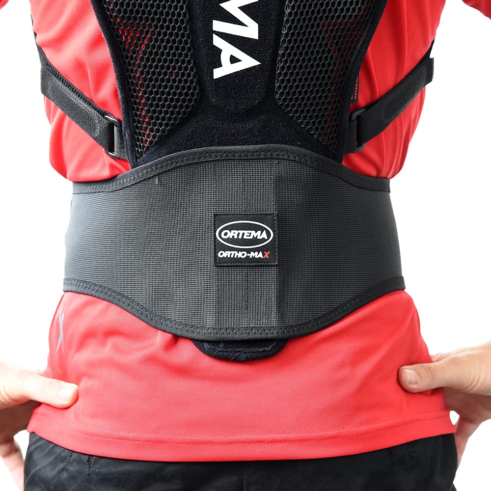 Ortho-MAX Dynamic: Protector de Espalda Transpirable, Blanco/Rojo, Medium