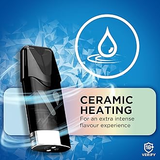 VUSE Blueberry Ice Extra Intense Flavour Pods, Pack of 2, 2ml, Puff Activated, up to 2000* Puffs per Pack, Compatible with Vuse Pro and GO RELOAD Devices, 0mg Strength, Nicotine-Free Vaping**