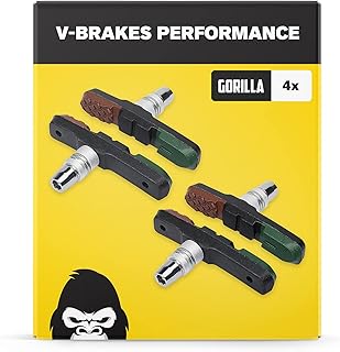 V-Brake Bremsbeläge 2 Paar 72mm Asymmetrisch I Für Shimano, Tektro, Avid, Sram, XLC UVM I Hohe Bremsleistung I Langlebige...