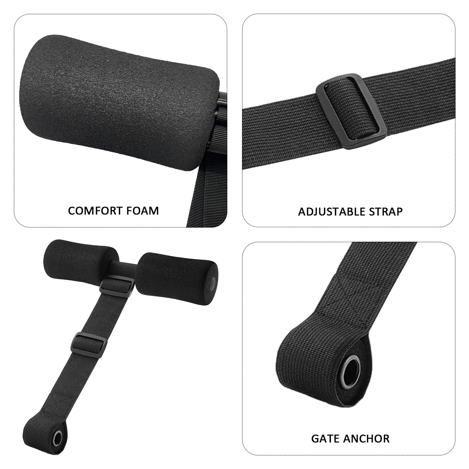 1 Piece Of Sports Curling Belt, 1 Piece Of Blue Sports Towel, Sit-Up Assister, Adjustable Curling Belt - Image 3