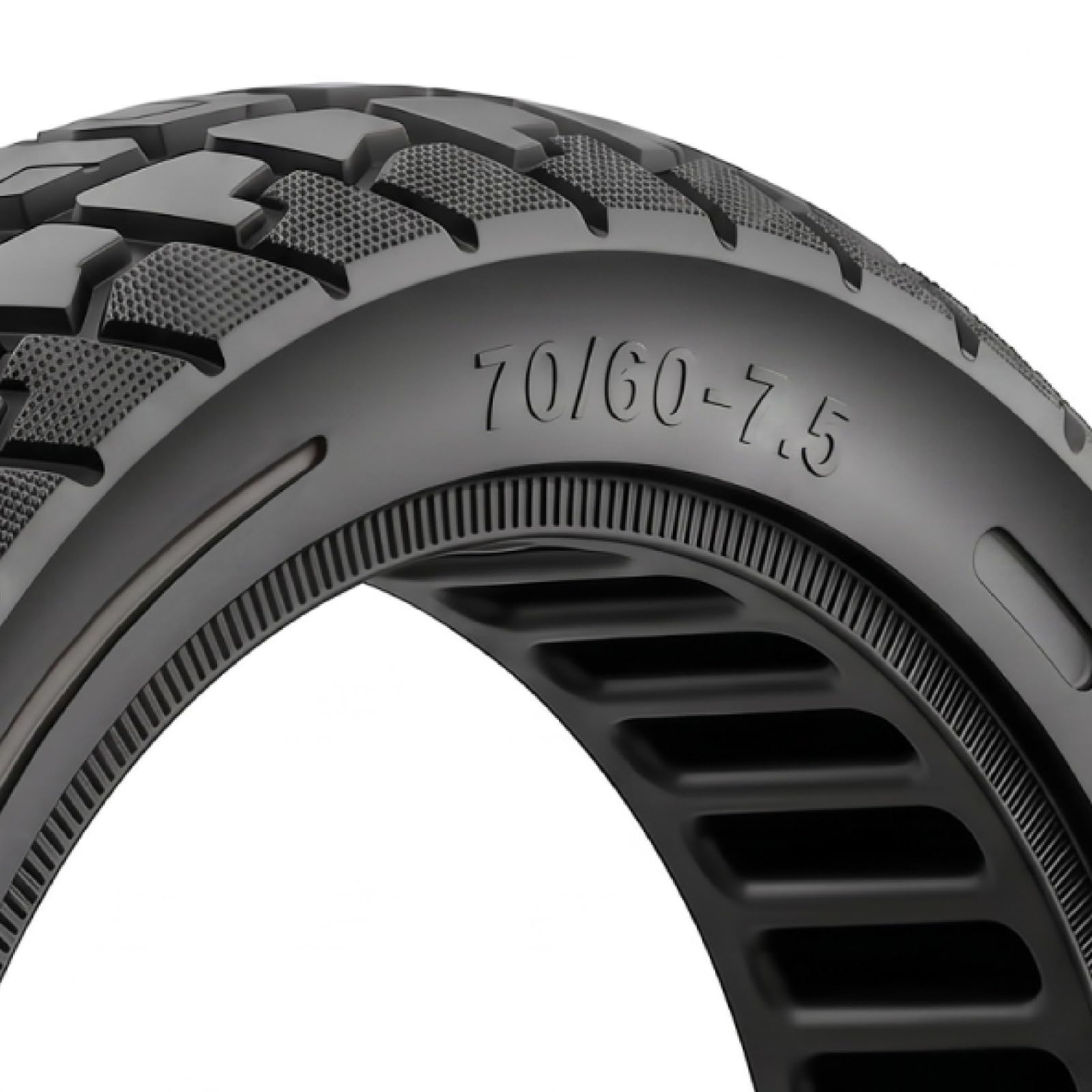 Pneumatici in gomma piena, 70/60-7,5, per scooter elettrico Segway Ninebot ZT3 Pro/Max G3, 11 pollici, pneumatici di ricambio per fuoristrada (nero, 2 pezzi)