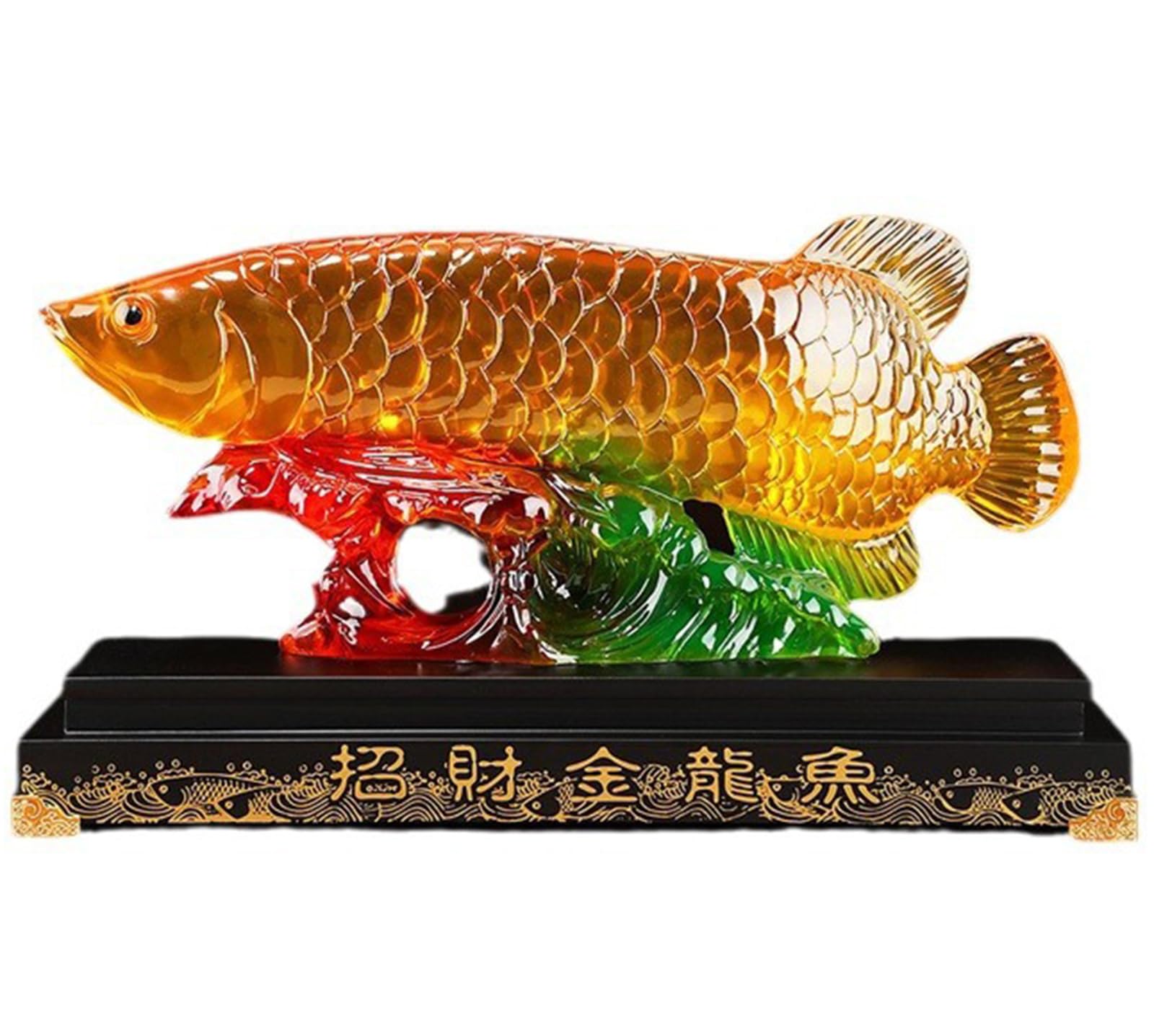 NHDVDVAV Decoration Statue Feng Shui Arowana Figurine Lucky Fish Sculpture