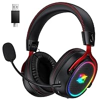 Ozeino Cuffie Gaming Wireless per Ps4/Ps5/PC, Cuffie Wireless con Microfono 2.4GHz