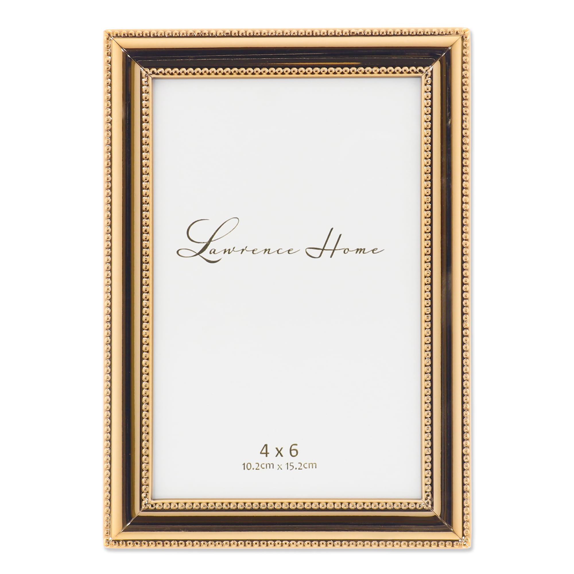 Lawrence Frames Classic Bead Frame, 4x6, Gold