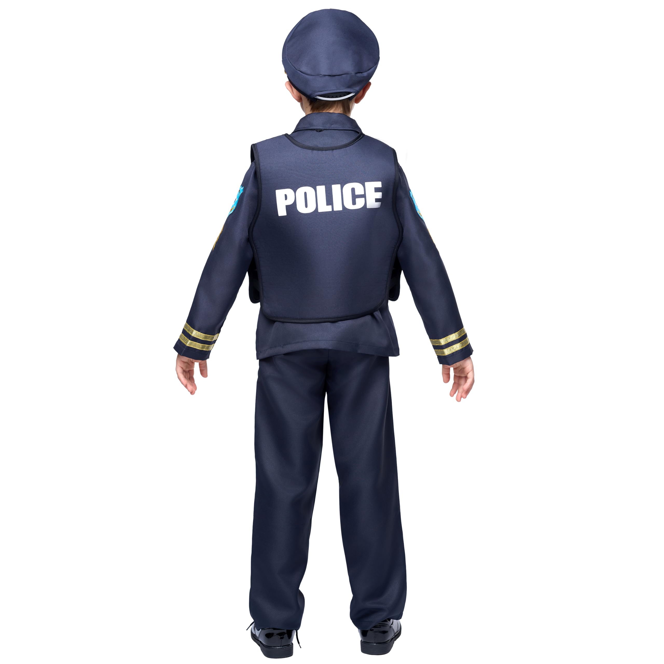 Spooktacular Creations Bambino Ragazzo Costume di polizia scuro stile premium