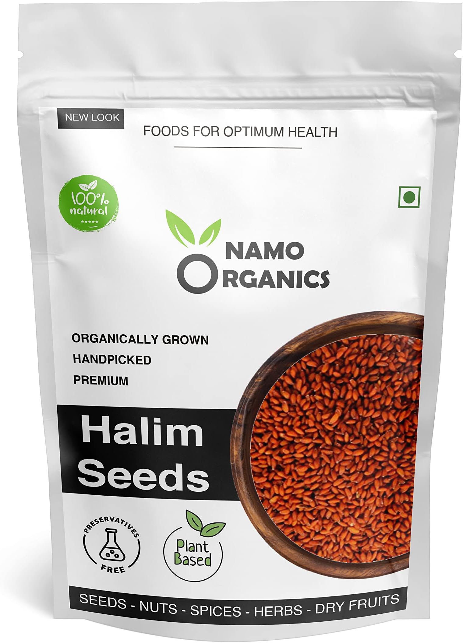 Namo Organics - Halim Seeds - 800 gm - For Eating Organic | Aliv Seeds