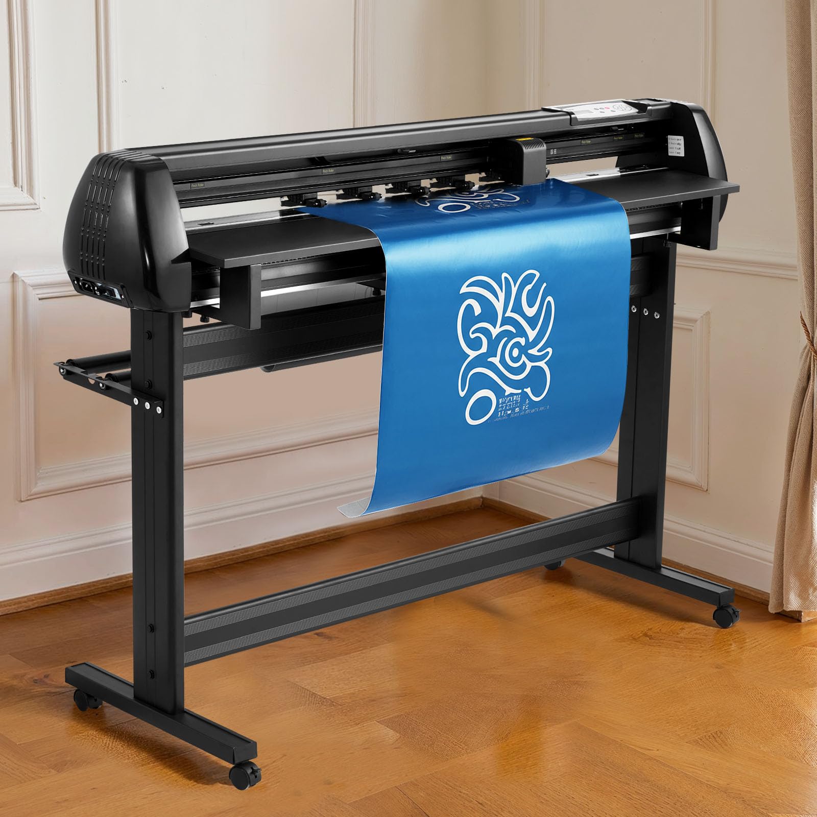 VEVOR Vinylschneidemaschine mit 135 cm max. Zufuhrbreite & Doppelklingen & LED-Anzeige, Plottermaschine Vinyl-Schneideplotter-Set mit Signmaster-Software, kompatibel mit Windows und macOS