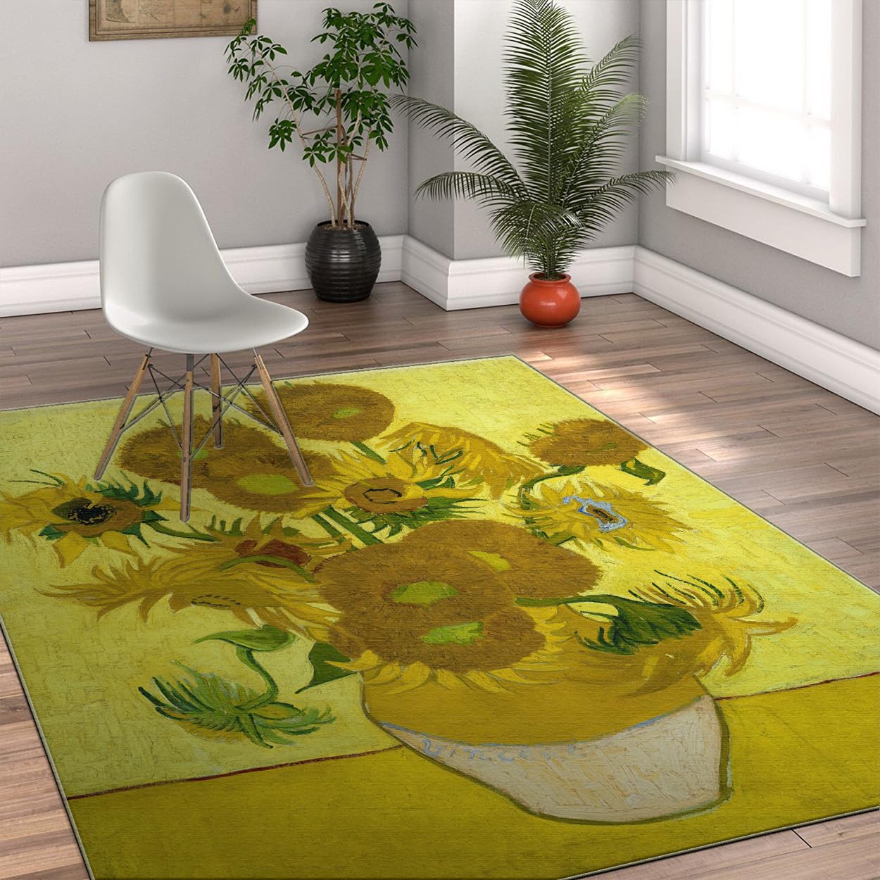 Waschbare Teppich 180x240 Fleckenresistente Teppiche für das Wohnzimmer rutschfeste Rückseite Vintage Blumenmuster großflächiger Vorleger Schlafzimmer Faltbarer klassischer Kunst