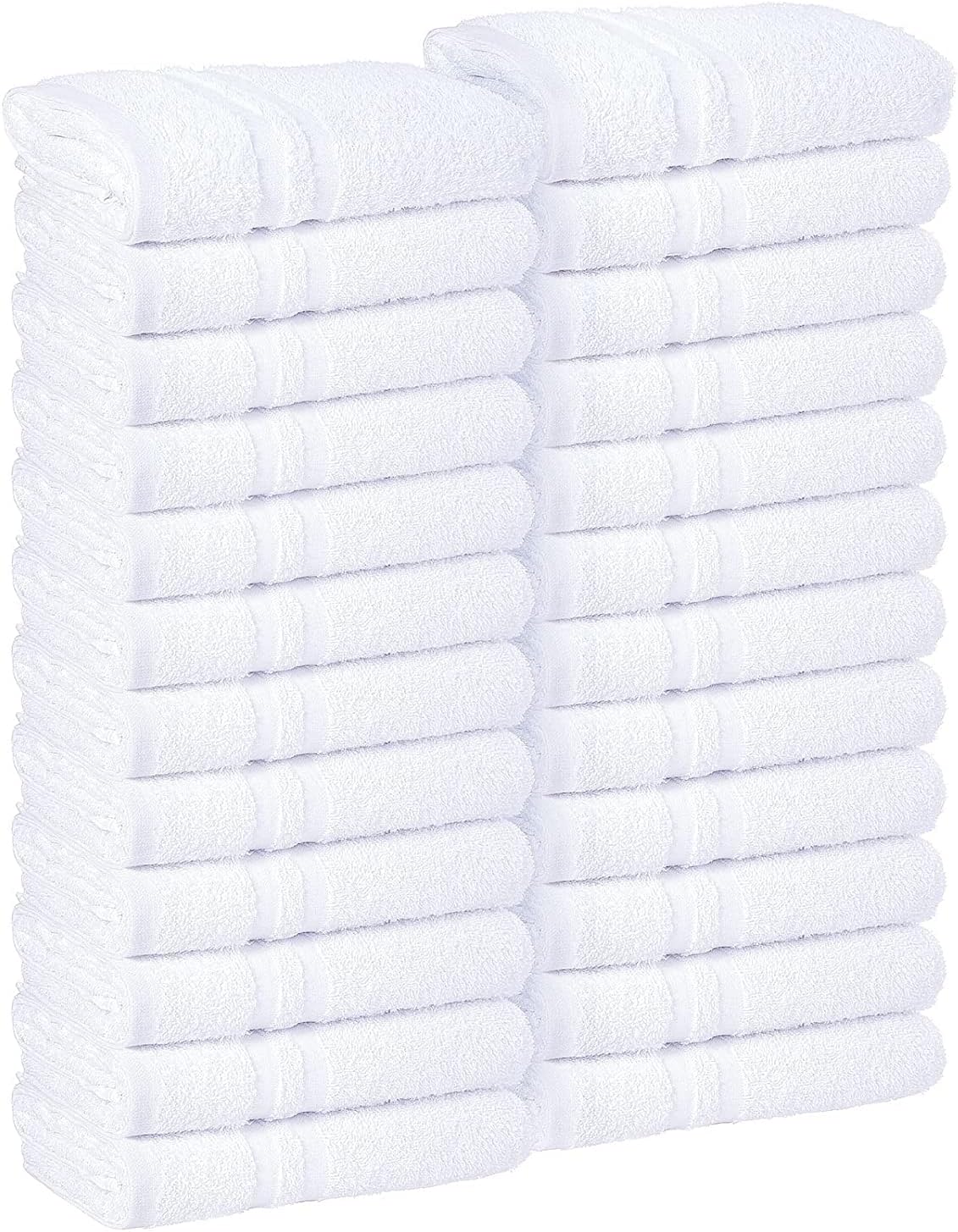 STF LINEN Hand Towels (Pack of 24) White Salon Towels