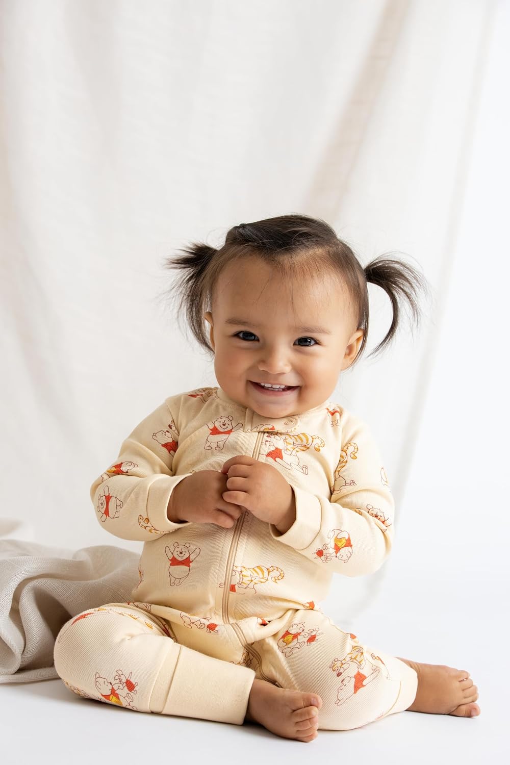 MONICA + ANDY One Piece Baby Pajamas, 100% Organic Baby Clothes for Girls and Boys, Sizes For Newborn and Infant