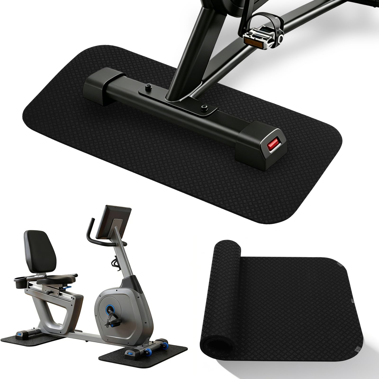 Kinberry Spin Bike Mat, Noise Reducing for Home Gym, 2 Pack