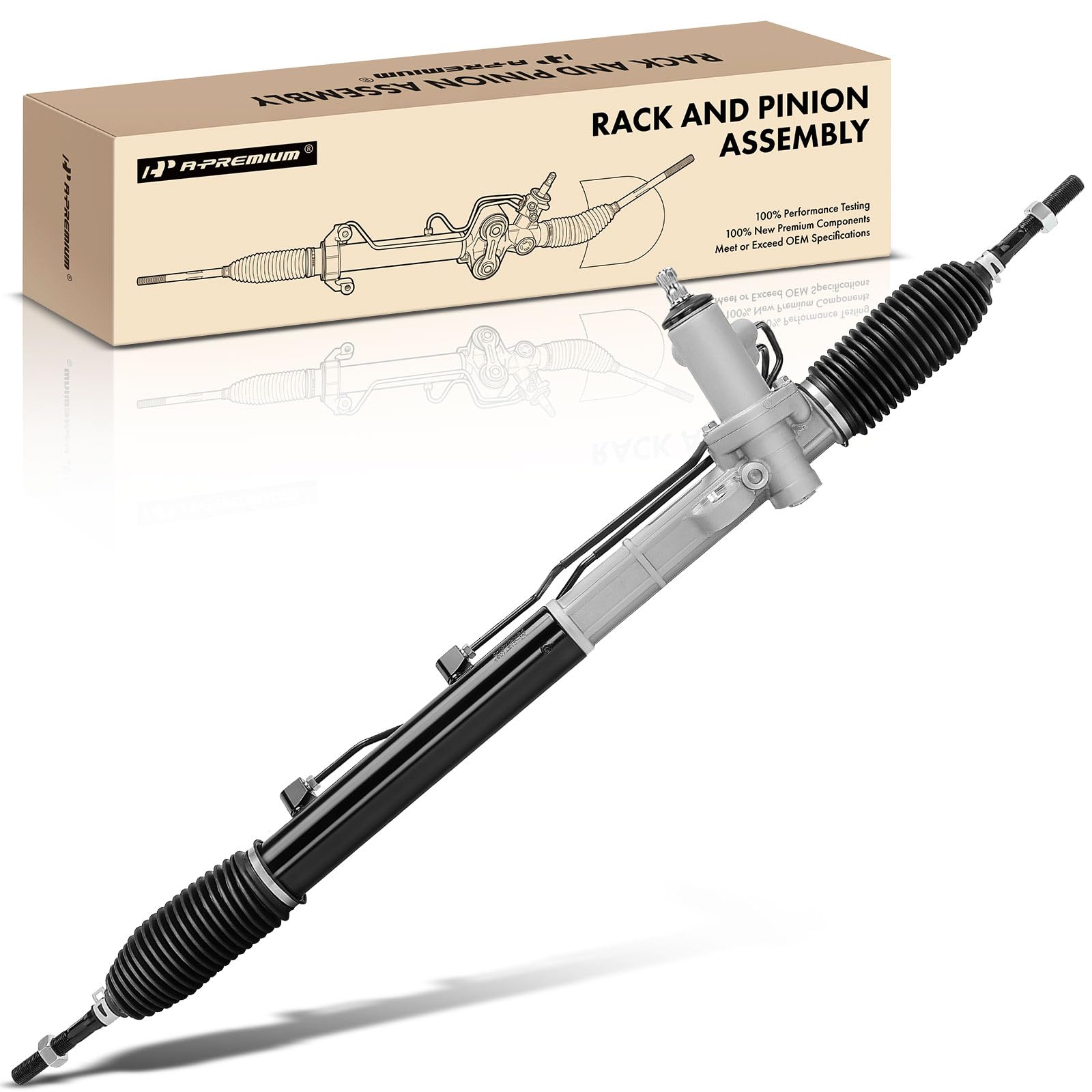 A-Premium Power Steering Rack Pinion Assembly with Inner Tie Rods Compatible with Kia Sorento 2011-2013 & Hyundai Santa Fe 2010-2012, Replace# 577000W100