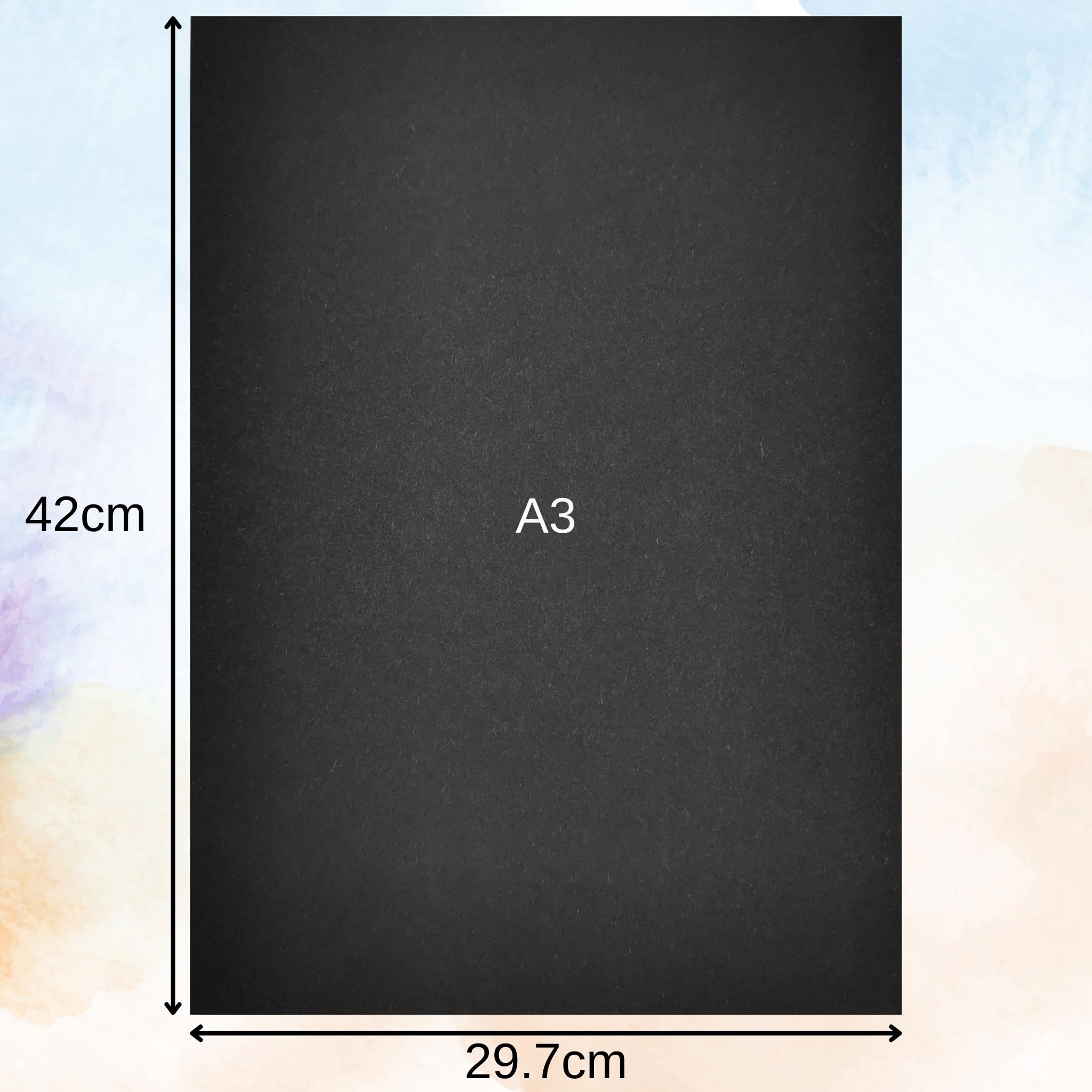 Recycled A3 Black Sugar Paper 250 Sheets, Great Arts and Crafts for Drawing Painting & Scrapbooking Supplies. 42 x 29.7cm Sheet Size - Image 4