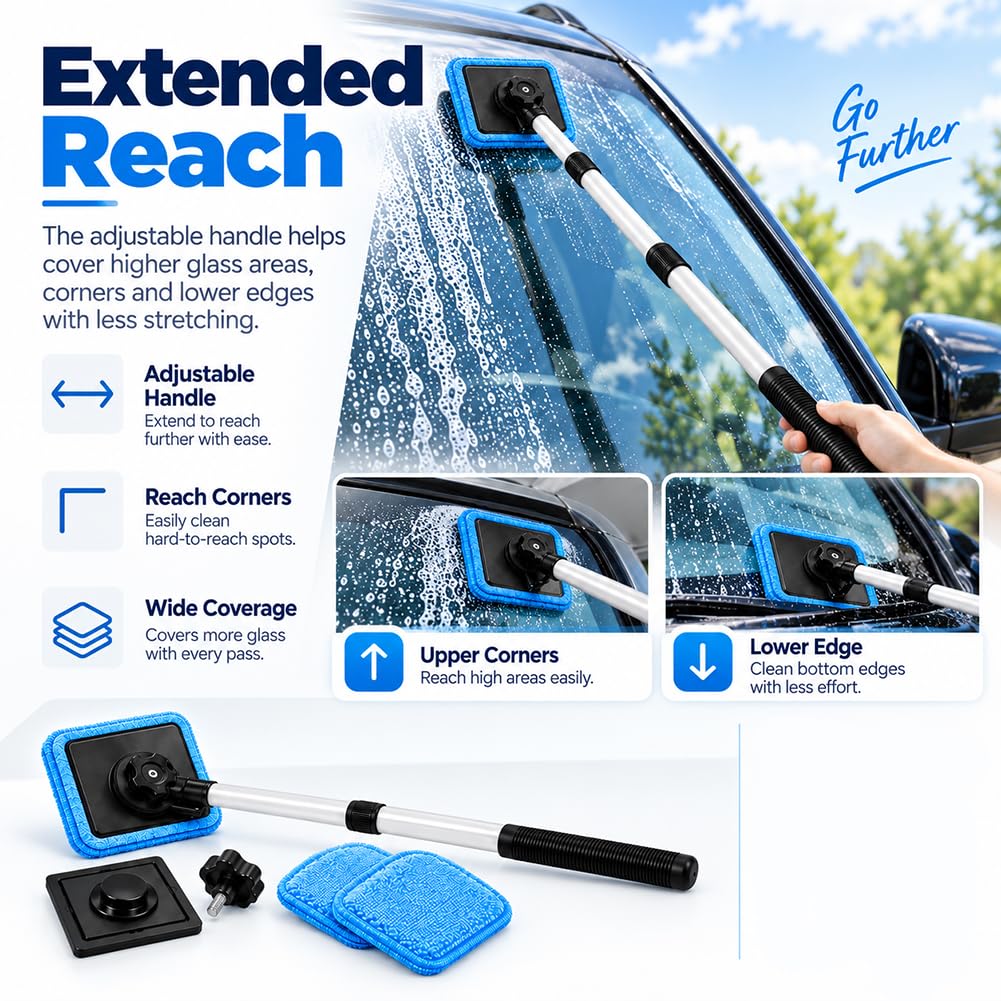 Kit de Nettoyage magnétique Double pour Pare-Brise de Voiture, sans Traces