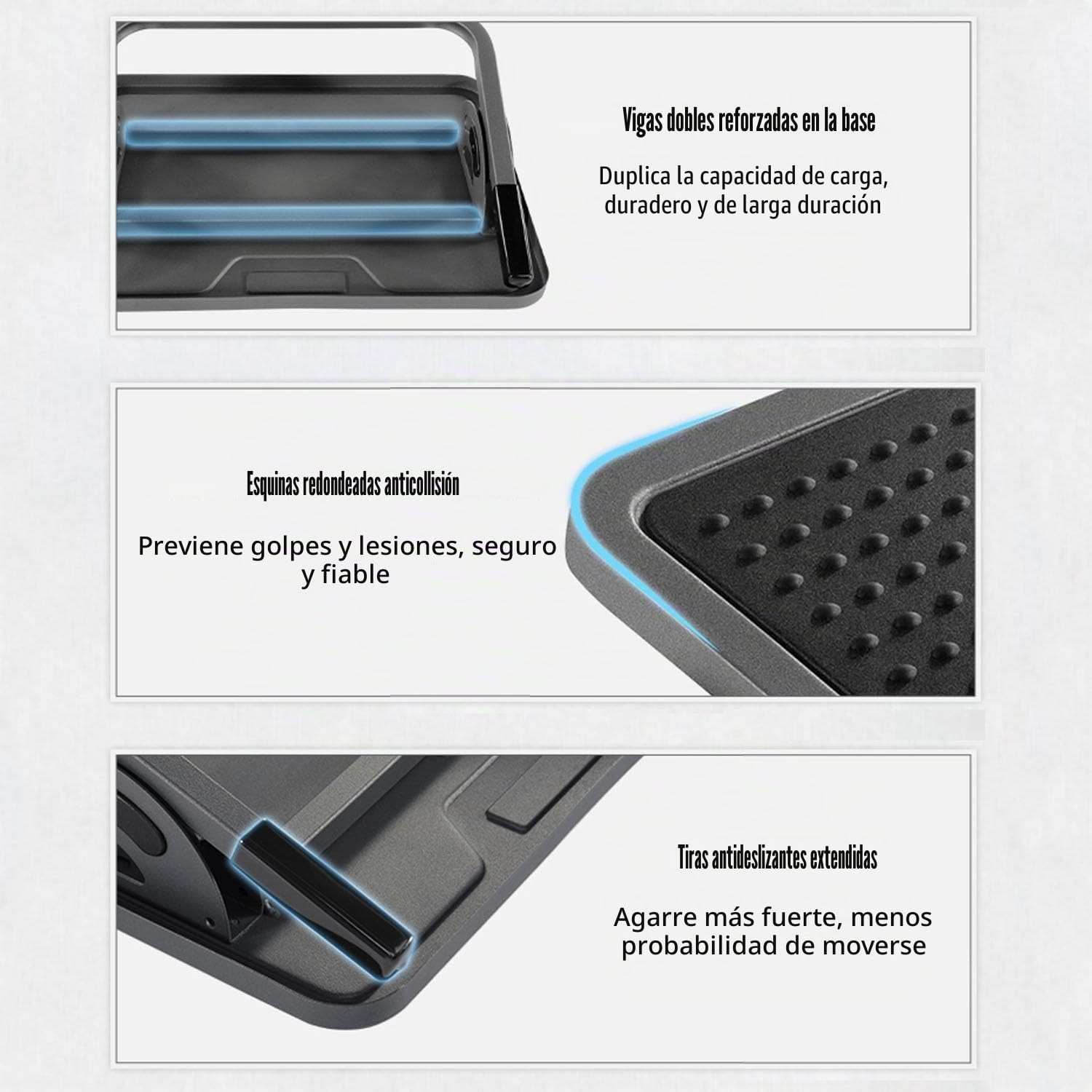 Reposapies De Oficina,Reposapiés Ergonómico Ajustable Con Función De Masaje Para Aliviar Dolor De Piernas y Rodillas,Adecuado Para Debajo Del Escritorio,20° Sin Bloqueo,Estructura De Metal