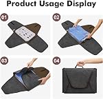 S-ZONE Garment Folder Compression Packing Cubes for Travel Garment Bag with Wrinkle-Free Luggage Suitcase Organizer Bags