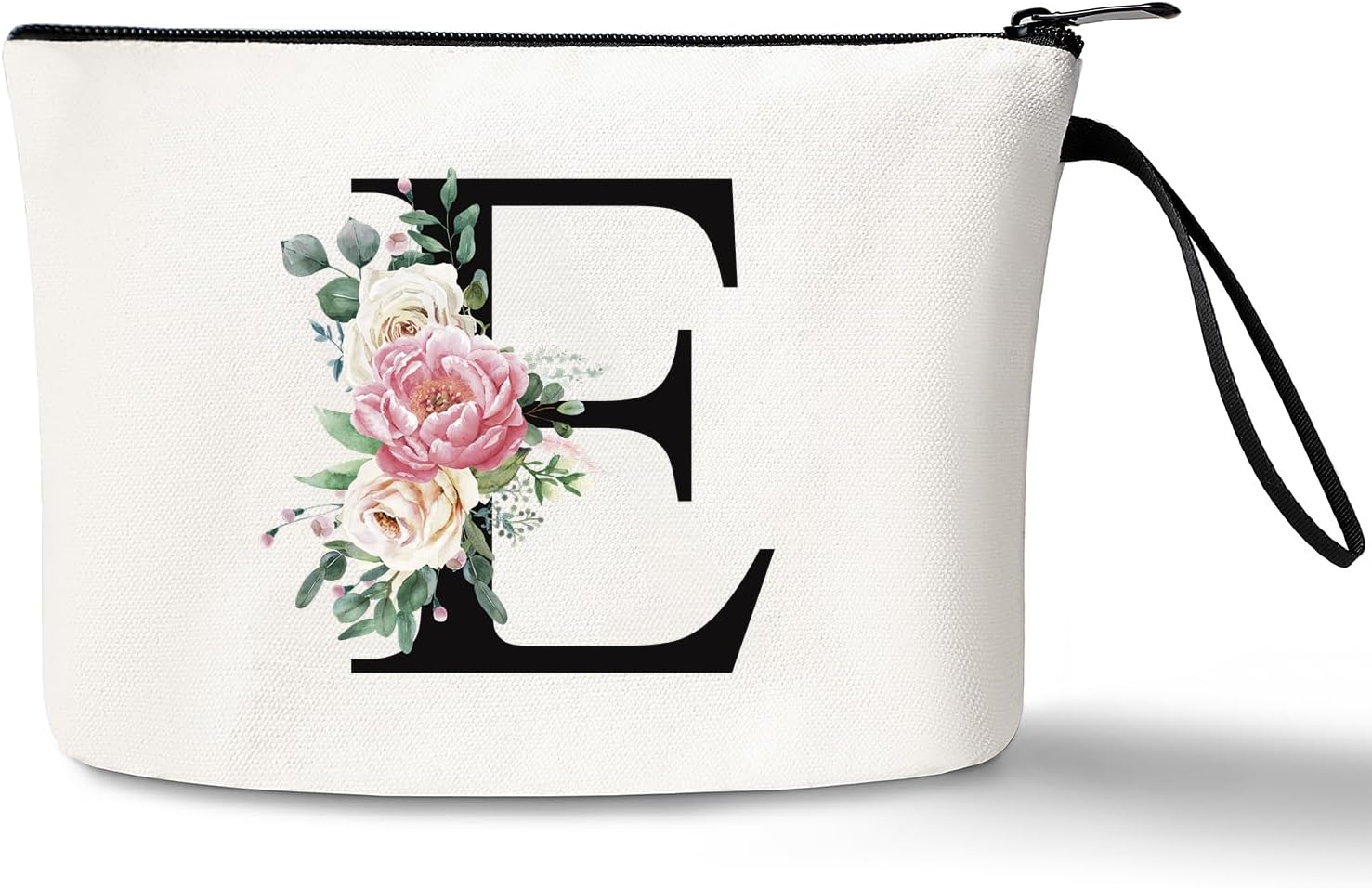 Personalised Makeup Bag Gifts for Women A-Z Make Up Bag Gifts Birthday Gifts for Best Friend Unique Friendship Gifts Thank You Gifts for Women Sister Mum Bride Bridesmaid Cosmetic Bag(E)