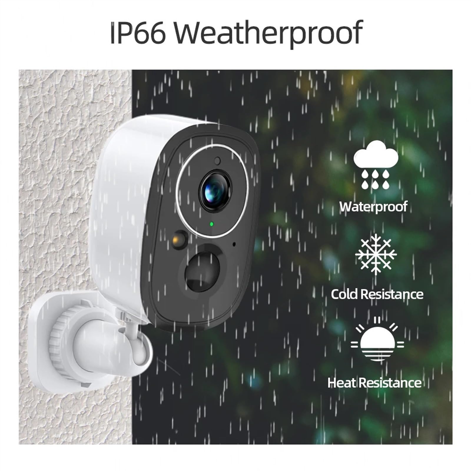Caméra de sécurité, 5MP 365 Jours Support vidéo Max 128G Carte SD Stockage en Nuage Couleur extérieure Vision Nocturne sécurité IP Batterie caméra(Cam Add 32G Card)