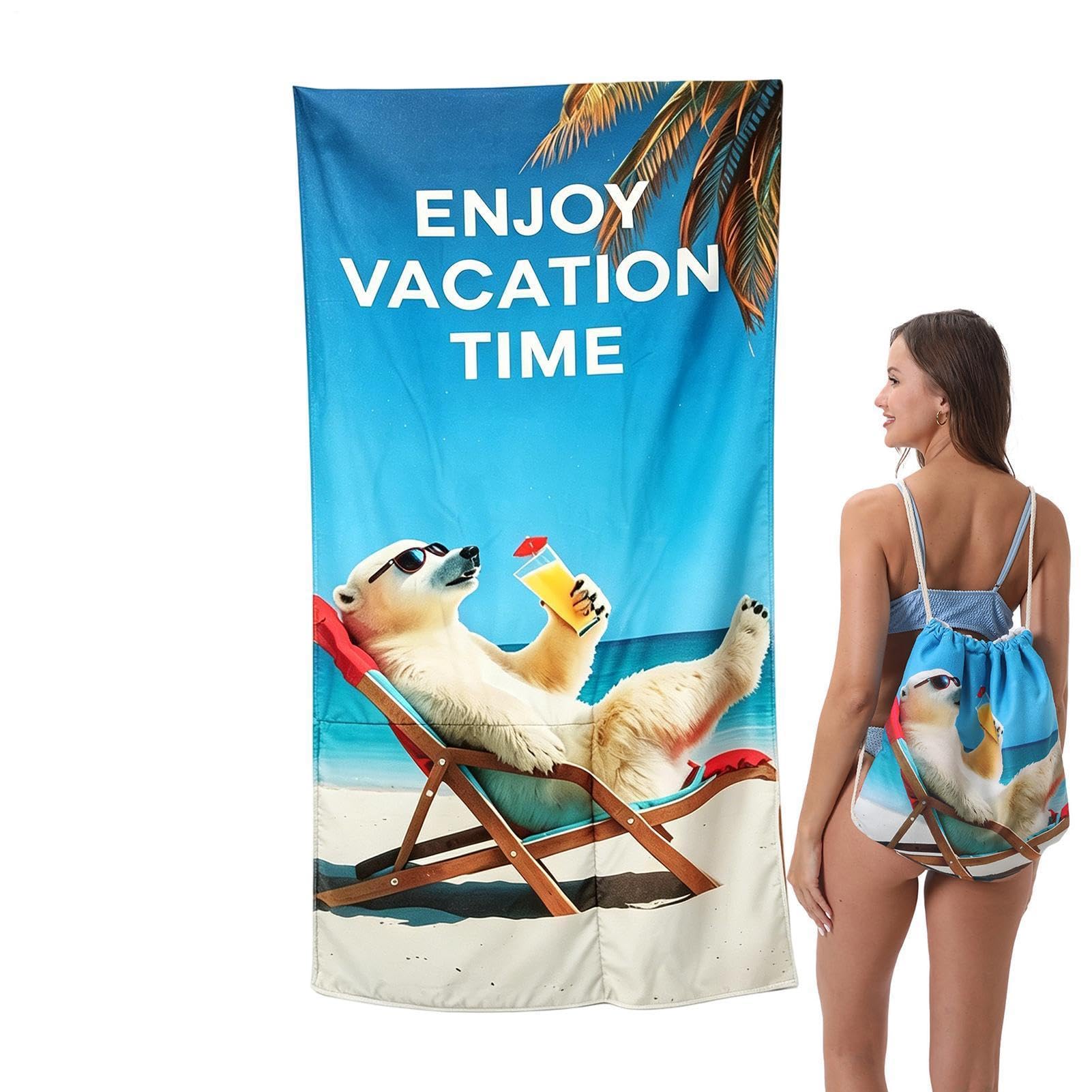 Serviette de bain anti-sable pliable idéale pour le yoga et le camping