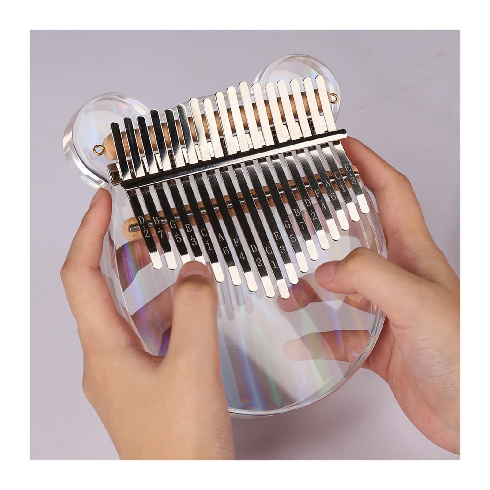 początkujących kalimba Thumb Piano 17 Tone Przezroczysty Instrument Dla Początkujących Kalimba Finger Piano