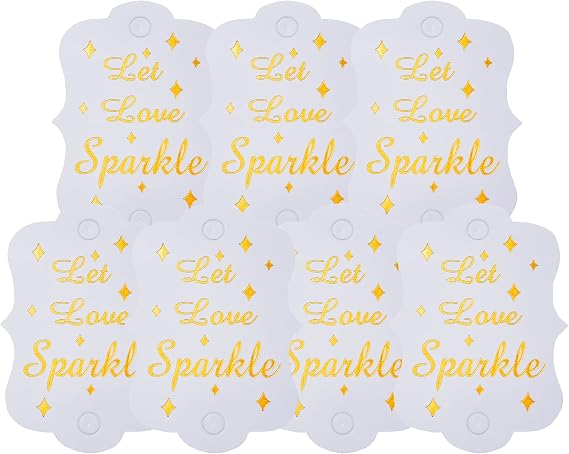 Kingsnow 100 Pack Gold Foil Wedding Tags, Send Off Tag Wedding Favor Tags Exit Tag
