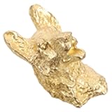 WOFASHPURET Brass Wolf Head Cabinet Knob Animal Drawer Pull Handle Decorative Furniture Hardware for Bathroom and Kitchen Cabinets