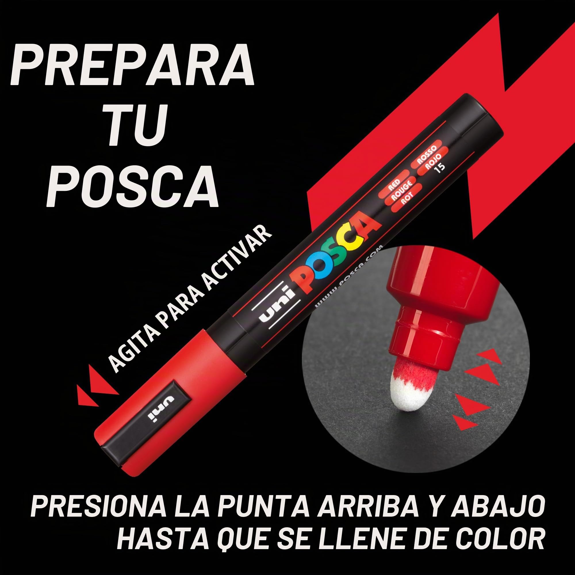 Posca 153544869 - Set de rotuladores de pintura al agua