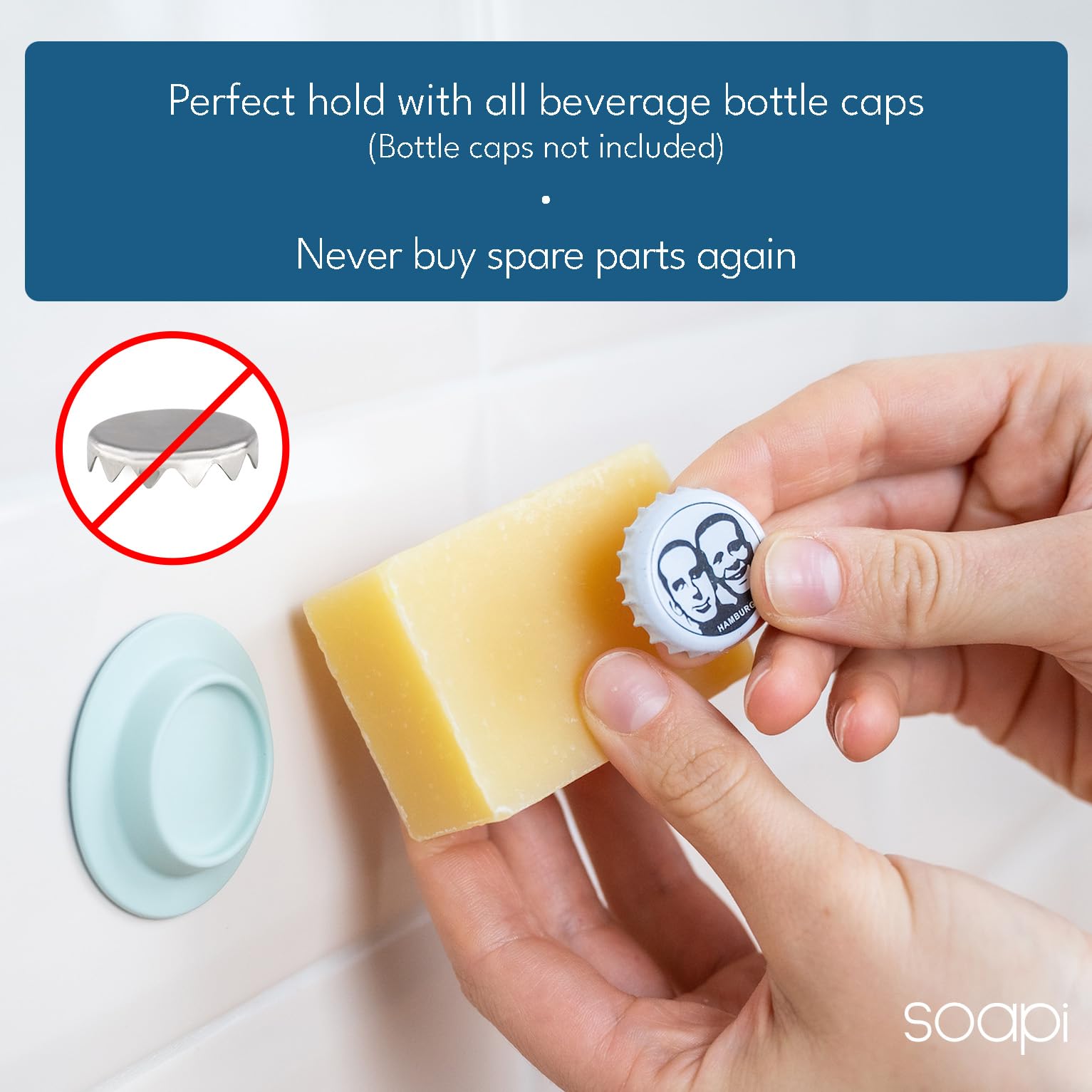 Soapi – Super Strong Magnetic Soap Holder – Wall Mounted Soap