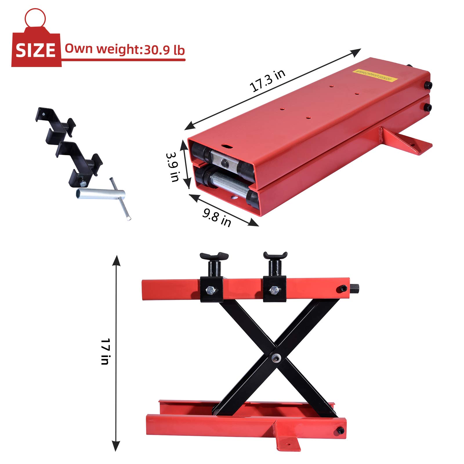 Buy Hondony 1100LBS Motorcycle Scissor Lift Jack,Adjustable Heavy Duty