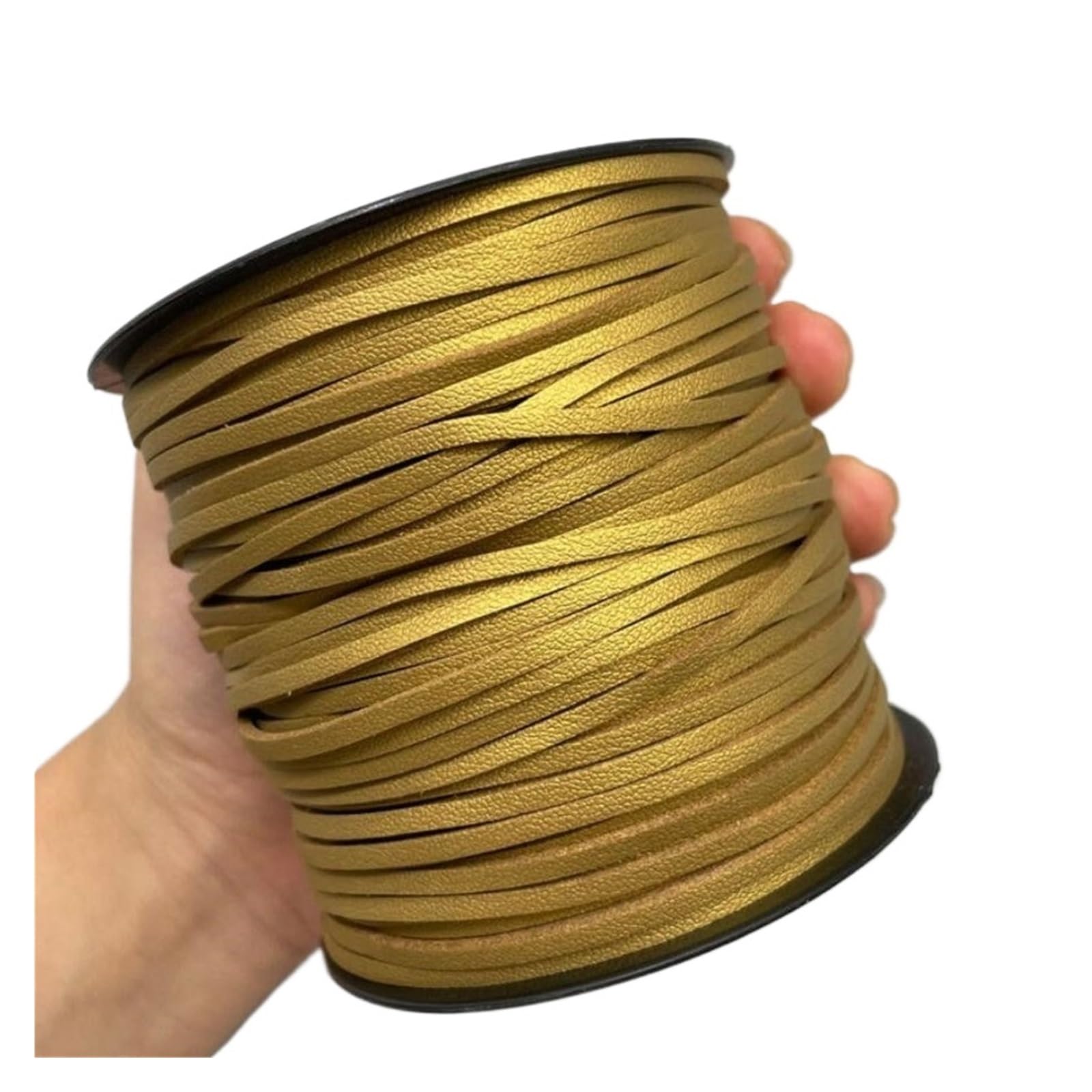 Lanière cuir cordon velours doré résistant de 20 yards pour réparer et créer vos bracelets