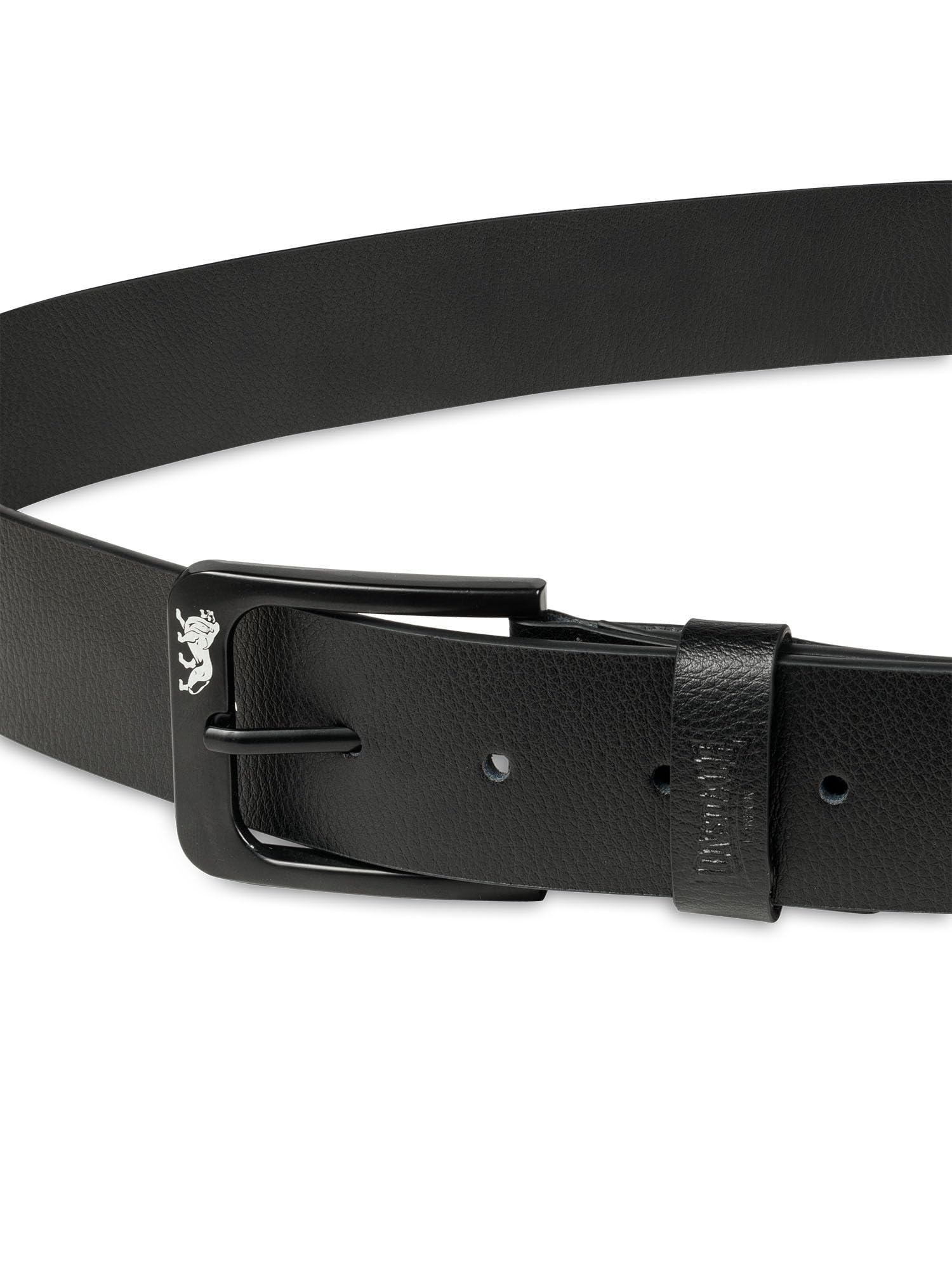 Lonsdale Ceinture unisexe en cuir, noir, 130 cm