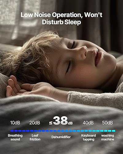 Miniatura 5 de VEVOR Deshumidificador de 35 pintas para el hogar y el sótano, cobertura de 2500 pies cuadrados, manguera de drenaje para uso comercial e