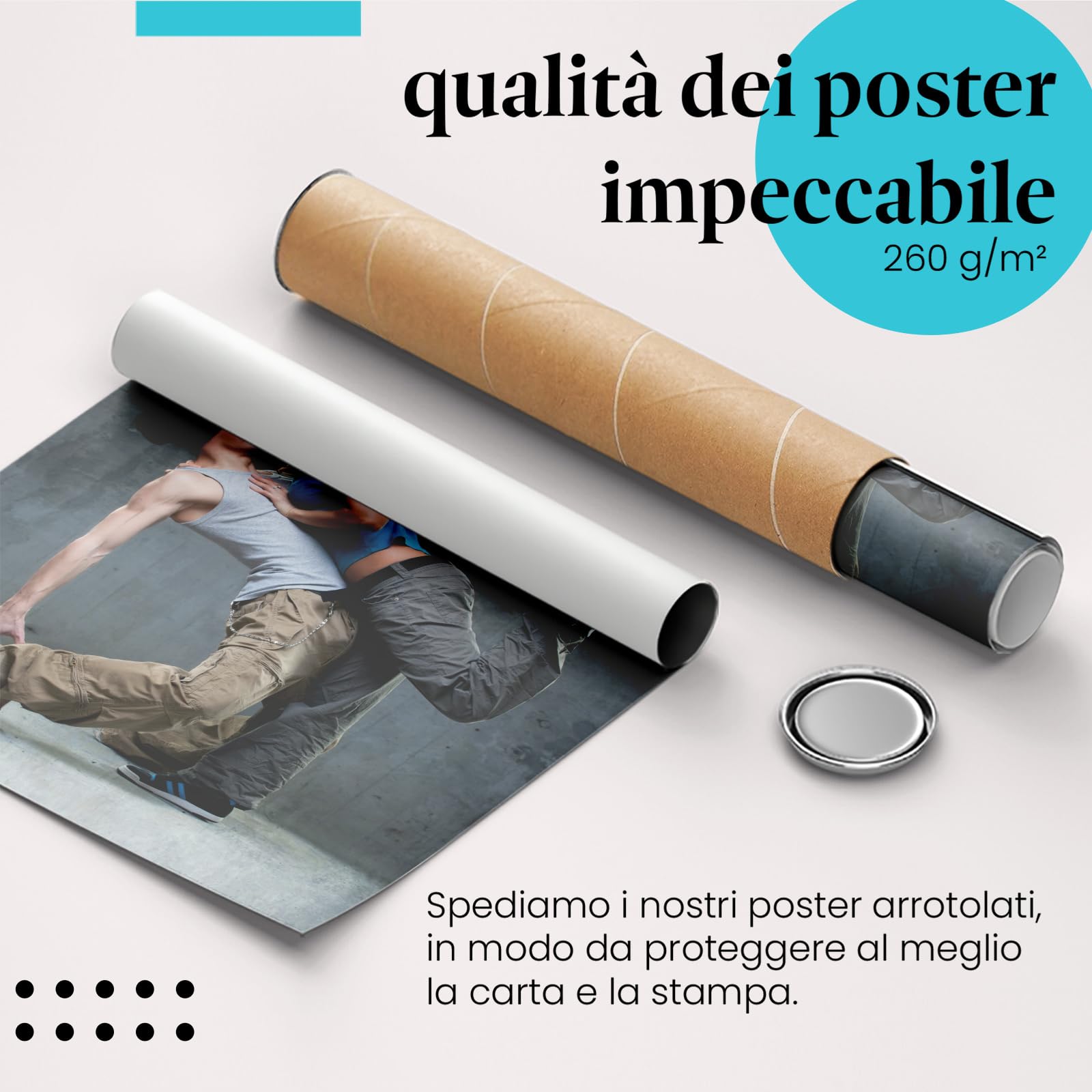 Postereck - 0419 - Hip hop, danza coppia musica street dance uomo donna - Decorazione da Parete, Stampa Fotografica, Arredamento Interni, Quadri - Tela - 100,0 cm x 75,0 cm