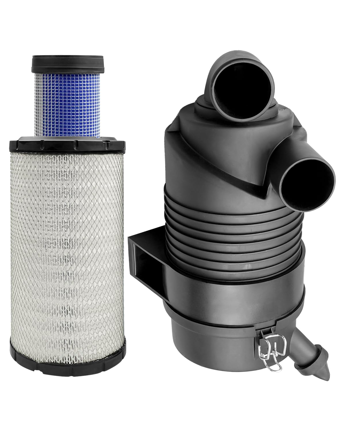 G057512 Air Cleaner with P821575 & P822858 Air Filter Housing Cap Fit for Donaldson FPG, Outer Air Filter & Inner Filter