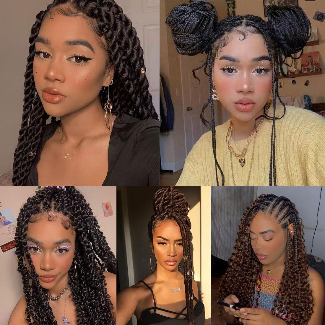 GFDYREE Brazilian Wool Hair 4 Roll 100% Brazilian Wool Hair For African Crochet Hair Braiding Twisting Jumbo Braids/Senegalese Twist/Faux Locs/Wraps With Crochet Hook(4 Roll, Honey Brown - View #7