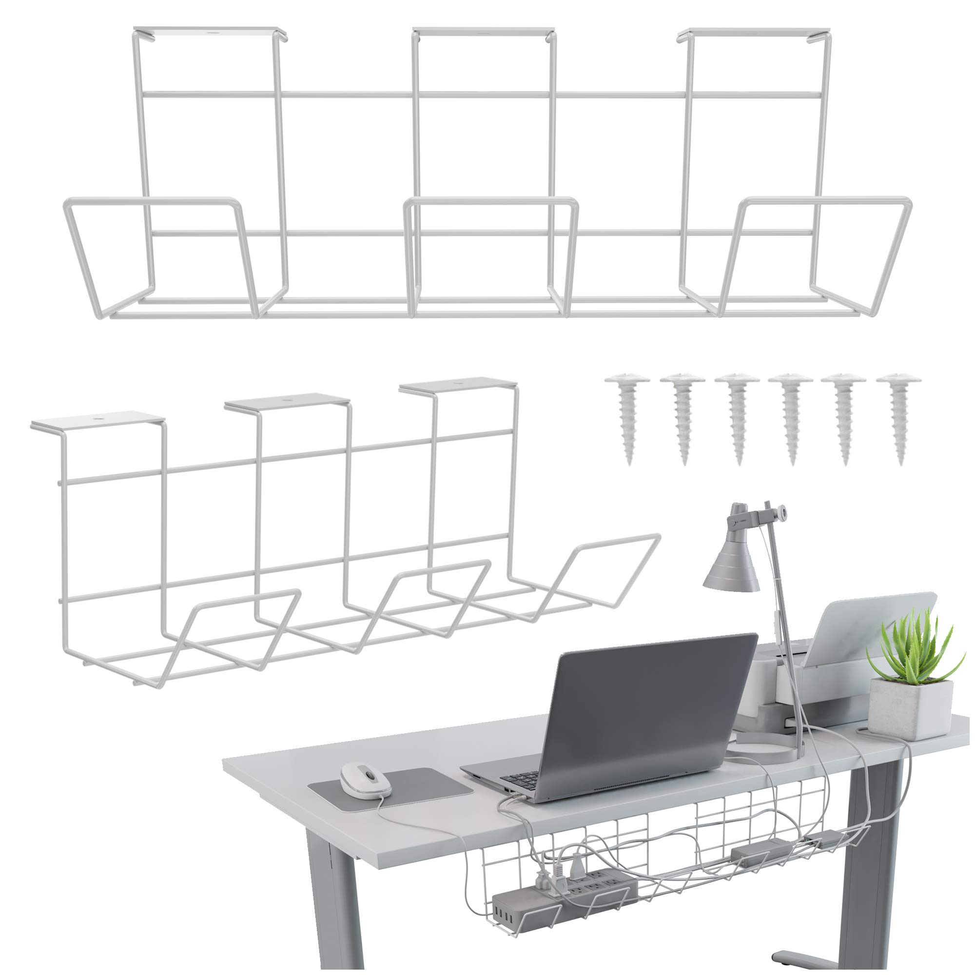 Buy Under Desk Cable Management Tray Under Desk Cable Organizer for