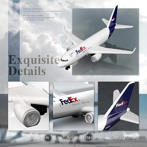 Miniatura 4 de Modelo 1400 Aviones Modelo FedEx Avión Avión Avión Modelo para Colección y Exhibiciones
