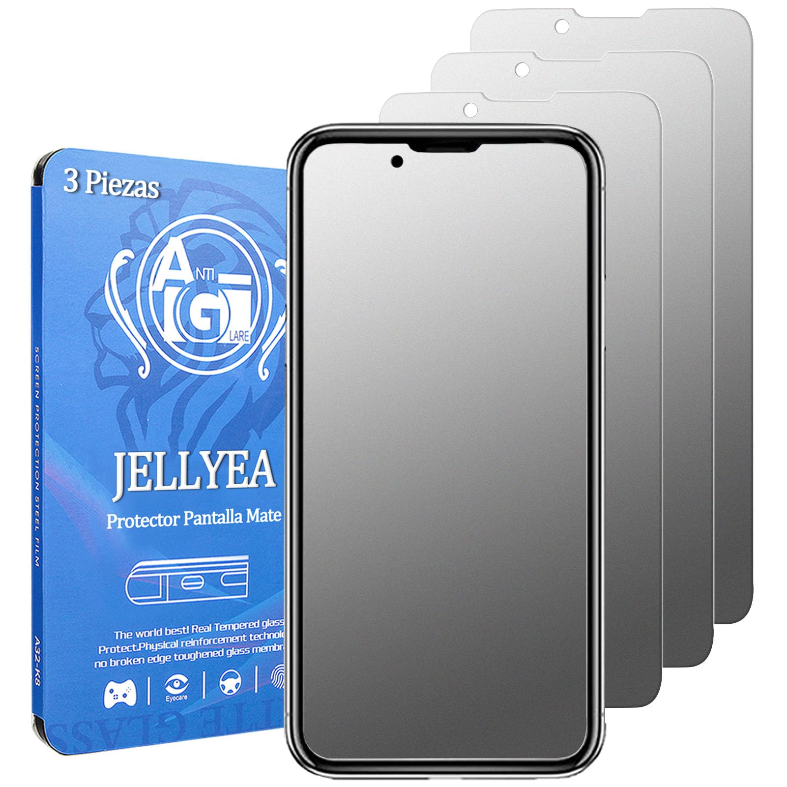 para iPhone 13/13 Pro Protector Pantalla Mate (3 Piezas) Cristal Templado Mate Antirreflejos Antihuellas Antiarañazos 9H Matte Vidrio Templado para iPhone 13/13pro,6.1” | Anti-reflejos Anti-huellas Anti-burbuja, Anti-deslumbramiento, un tacto sedoso 9H mate cristal protector para iPhone