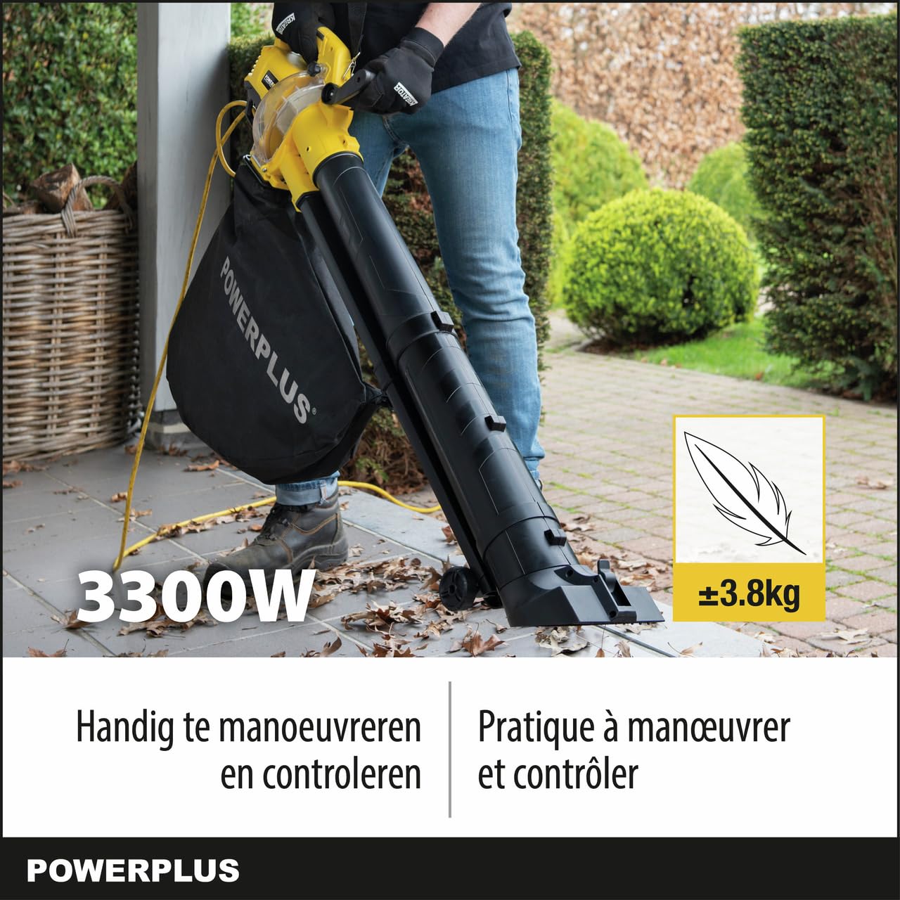 Powerplus POWXG4038 POWXG4038-Aspirador/Soplador di Hojas 3300 W