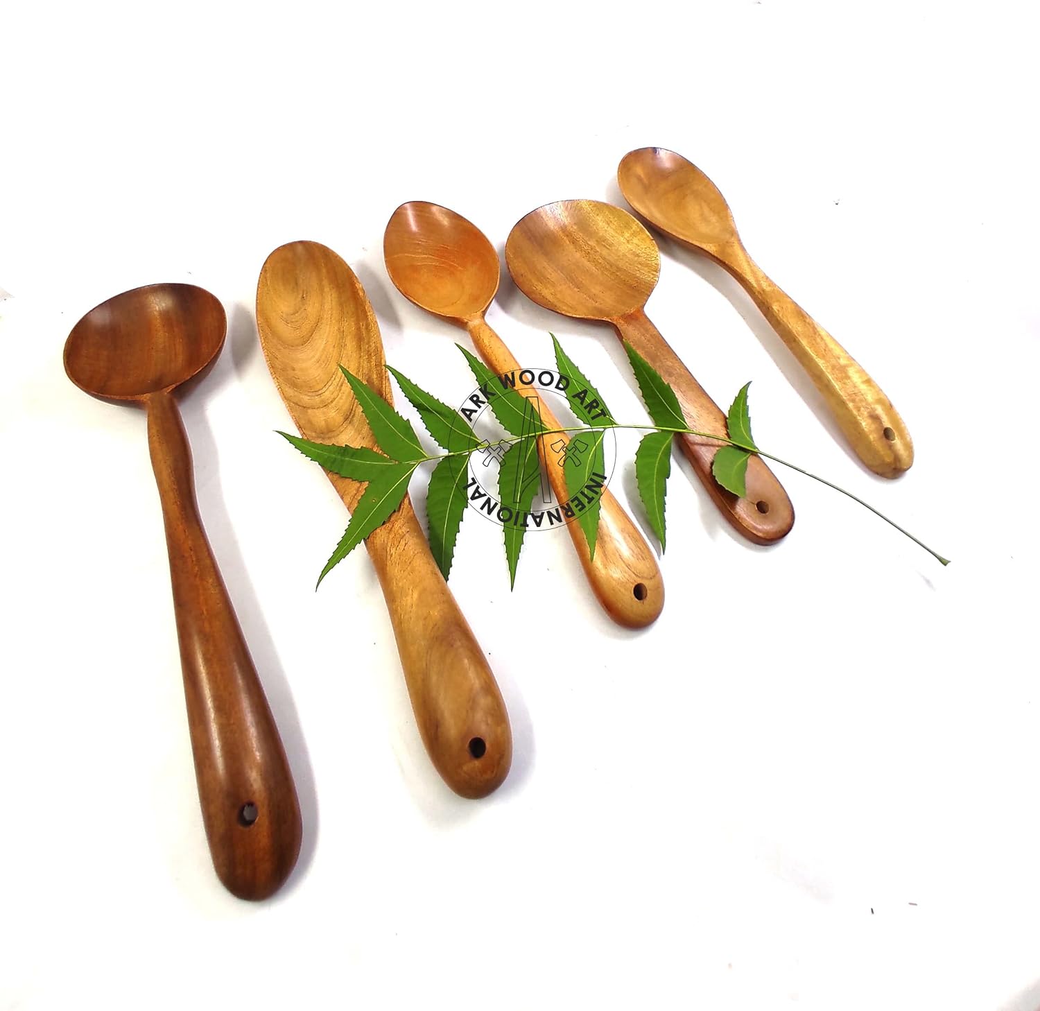 Spoon Neem Wood Utensil Set 5pc, Wooden Utensils for Cooking, Kitchen Utensils Set, Spatula and Spoon Set, Wood Utensils, Cooking Utensils, For Kitchen,