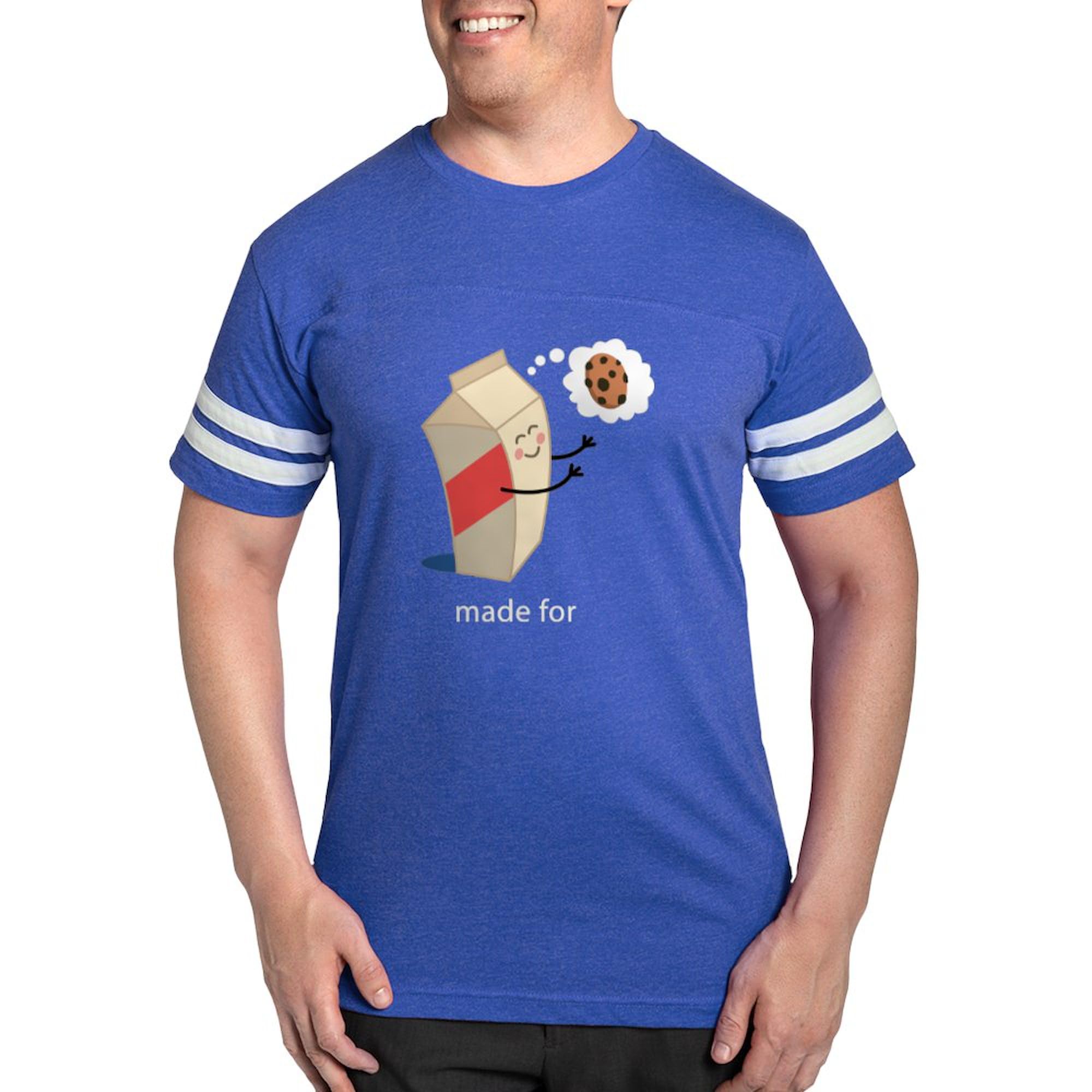 CafePress Milkandcookieshim T Shirt Men's Football T-Shirt Royal Blue