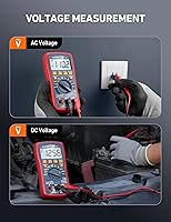 Vista 3 de AstroAI Multímetro digital, TRMS 4000 cuenta voltios medidor (rango manual y automático); mide el probador de voltaje, corriente, resistencia
