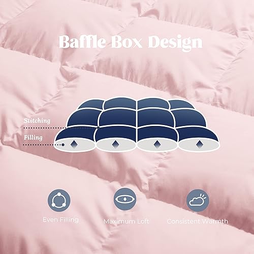 Miniatura 4 de puredown Edredón de plumas de ganso tamaño Queen de gran tamaño, relleno de edredón para todas las estaciones, concha, edredón de plumas de la