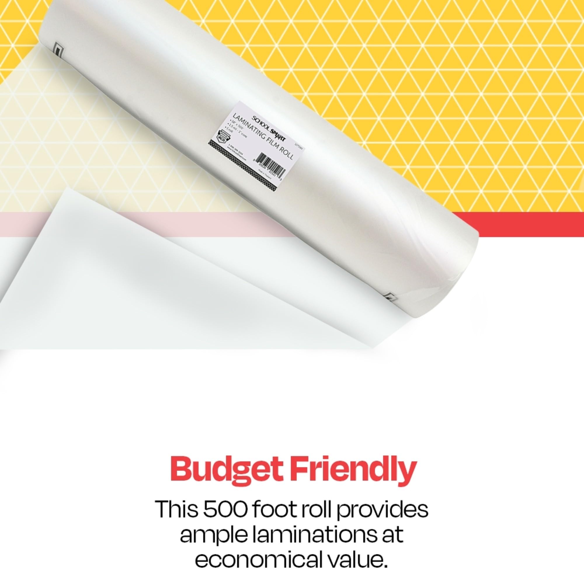 Amazon | School Smart Laminating Film 1.5 Mil Roll - 18 inch x 500