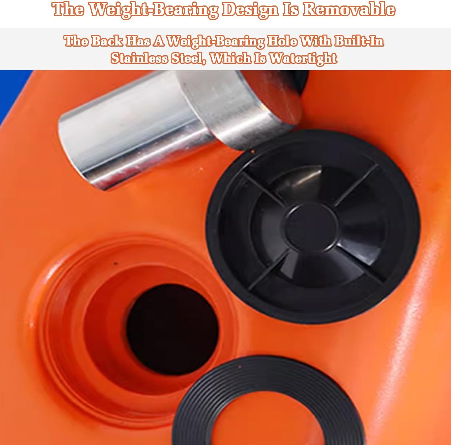 Water Training Dummy,Realistic Fire Training Model(98x49.5x22cm),Plastic Drowning Prevention Teaching Tools,3 Inlet and Outlet Holes(Orange)