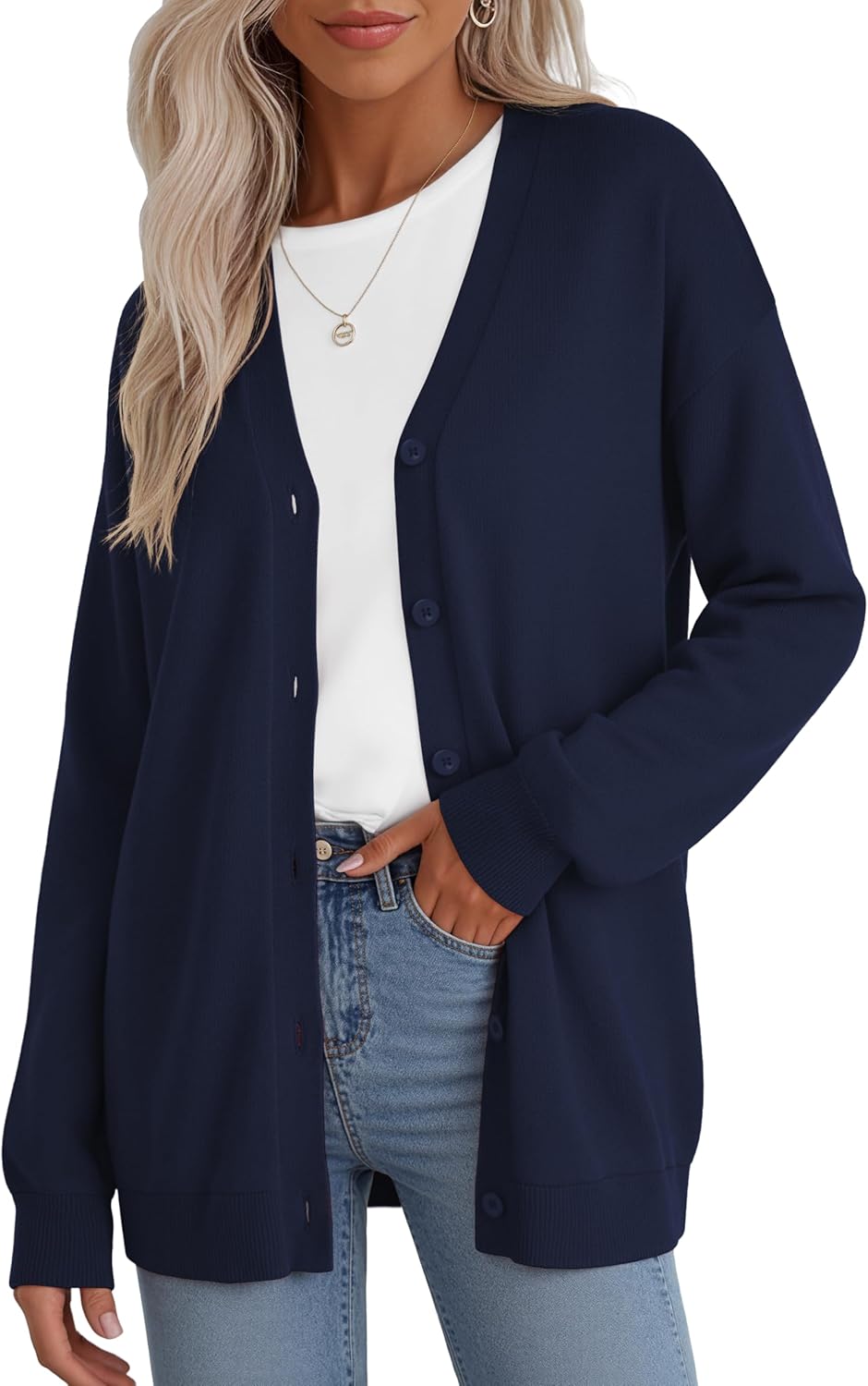 Jouica Women's Cute Cardigan Ugly Christmas Sweaters for Women 2025 Long Sleeve Funny Christmas Sweater